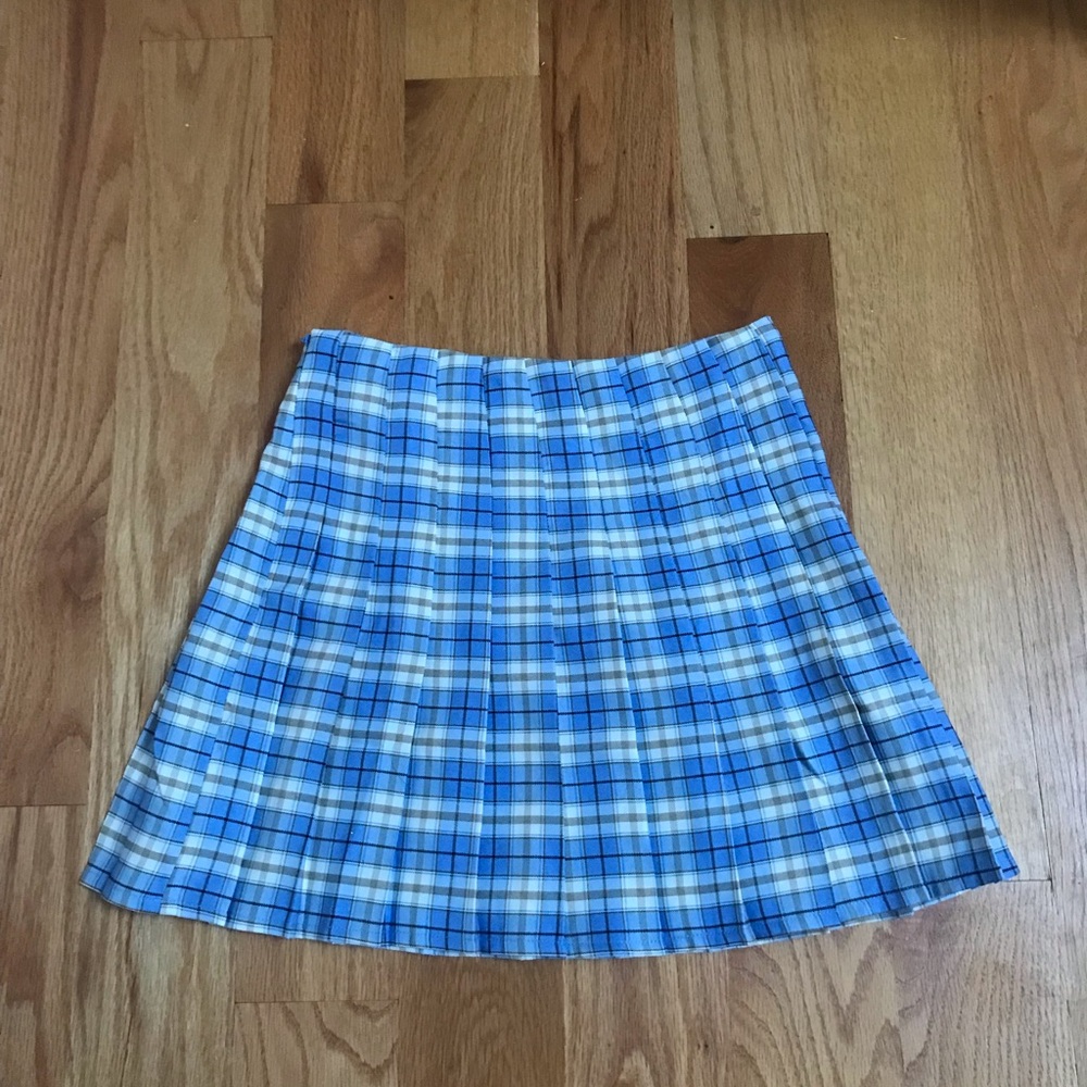 shein plaid skirt